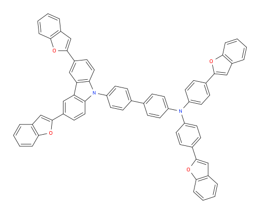 N,N-bis(4-(benzofuran-2-yl)phenyl)-4'-(3,6-di(benzofuran-2-yl)-9H-carbazol-9-yl)-[1,1'-biphenyl]-4-amine