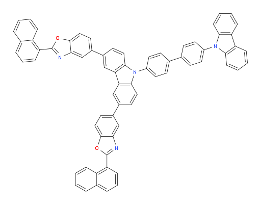 5,5'-(9-(4'-(9H-carbazol-9-yl)-[1,1'-biphenyl]-4-yl)-9H-carbazole-3,6-diyl)bis(2-(naphthalen-1-yl)benzo[d]oxazole)