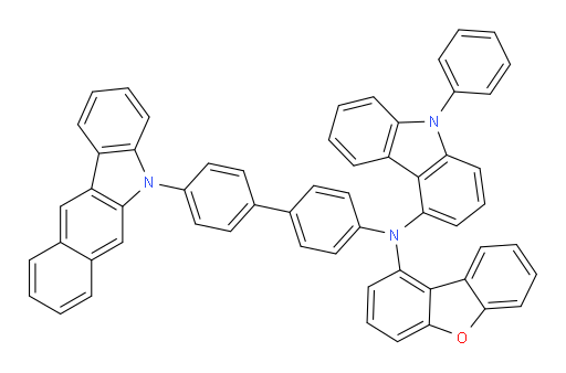N-(4'-(5H-benzo[b]carbazol-5-yl)-[1,1'-biphenyl]-4-yl)-N-(dibenzo[b,d]furan-1-yl)-9-phenyl-9H-carbazol-4-amine