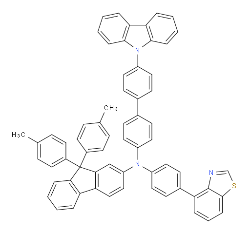 N-(4'-(9H-carbazol-9-yl)-[1,1'-biphenyl]-4-yl)-N-(4-(benzo[d]thiazol-4-yl)phenyl)-9,9-di-p-tolyl-9H-fluoren-2-amine