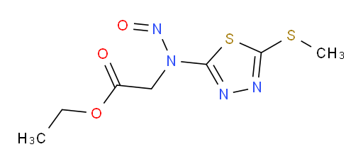 ethyl 2-((5-(methylthio)-1,3,4-thiadiazol-2-yl)(nitroso)amino)acetate