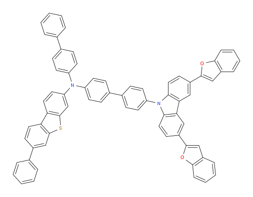 N-([1,1'-biphenyl]-4-yl)-N-(4'-(3,6-di(benzofuran-2-yl)-9H-carbazol-9-yl)-[1,1'-biphenyl]-4-yl)-7-phenyldibenzo[b,d]thiophen-3-amine