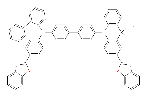 N-(4'-(2-(benzo[d]oxazol-2-yl)-9,9-dimethylacridin-10(9H)-yl)-[1,1'-biphenyl]-4-yl)-N-(4-(benzo[d]oxazol-2-yl)phenyl)-[1,1'-biphenyl]-2-amine