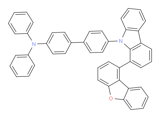 4'-(1-(dibenzo[b,d]furan-1-yl)-9H-carbazol-9-yl)-N,N-diphenyl-[1,1'-biphenyl]-4-amine