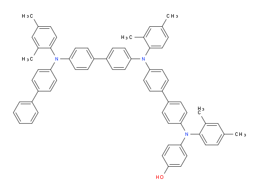 4-((4'-((4'-([1,1'-biphenyl]-4-yl(2,4-dimethylphenyl)amino)-[1,1'-biphenyl]-4-yl)(2,4-dimethylphenyl)amino)-[1,1'-biphenyl]-4-yl)(2,4-dimethylphenyl)amino)phenol
