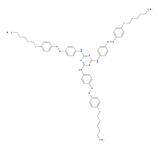 N2,N4,N6-tris(4-((E)-(4-(hexyloxy)phenyl)diazenyl)phenyl)-1,3,5-triazine-2,4,6-triamine