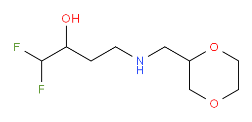 4-(((1,4-dioxan-2-yl)methyl)amino)-1,1-difluorobutan-2-ol