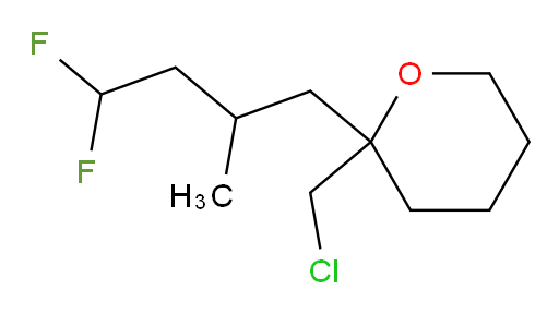 2-(chloromethyl)-2-(4,4-difluoro-2-methylbutyl)tetrahydro-2H-pyran