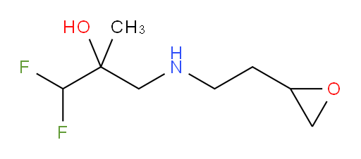 1,1-difluoro-2-methyl-3-((2-(oxiran-2-yl)ethyl)amino)propan-2-ol