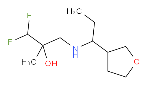 1,1-difluoro-2-methyl-3-((1-(tetrahydrofuran-3-yl)propyl)amino)propan-2-ol
