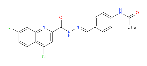 N-(4-((2-(4,7-dichloroquinoline-2-carbonyl)hydrazono)methyl)phenyl)acetamide