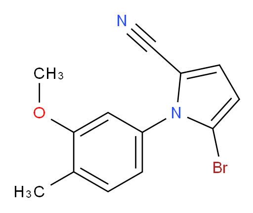 5-bromo-1-(3-methoxy-4-methylphenyl)-1H-pyrrole-2-carbonitrile