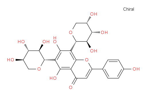 8-α-L-Arabinopyranosyl-5,7-dihydroxy-2-(4-hydroxyphenyl)-6-β-D-xylopyranosyl-4H-1-benzopyran-4-one (ACI)
