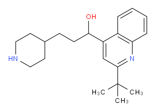 2-(1,1-Dimethylethyl)-α-[2-(4-piperidinyl)ethyl]-4-quinolinemethanol (ACI)