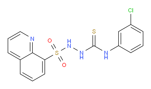 8-Quinolinesulfonic acid, 2-[[(3-chlorophenyl)amino]thioxomethyl]hydrazide (ACI)