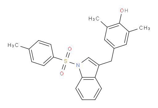 2,6-Dimethyl-4-[[1-[(4-methylphenyl)sulfonyl]-1H-indol-3-yl]methyl]phenol (ACI)
