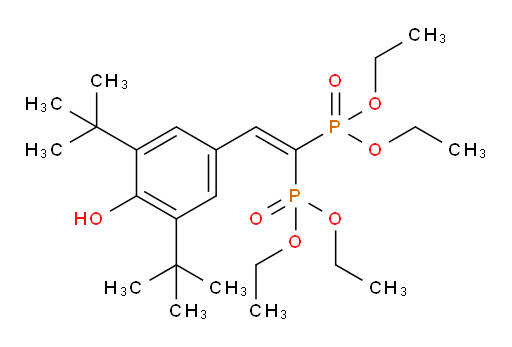 P,P,P′,P′-Tetraethyl P,P′-[[3,5-bis(1,1-dimethylethyl)-4-hydroxyphenyl]ethenylidene]bis[phosphonate] (ACI)