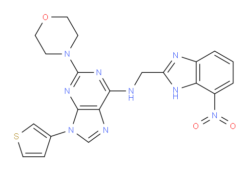 2-(4-Morpholinyl)-N-[(7-nitro-1H-benzimidazol-2-yl)methyl]-9-(3-thienyl)-9H-purin-6-amine (ACI)