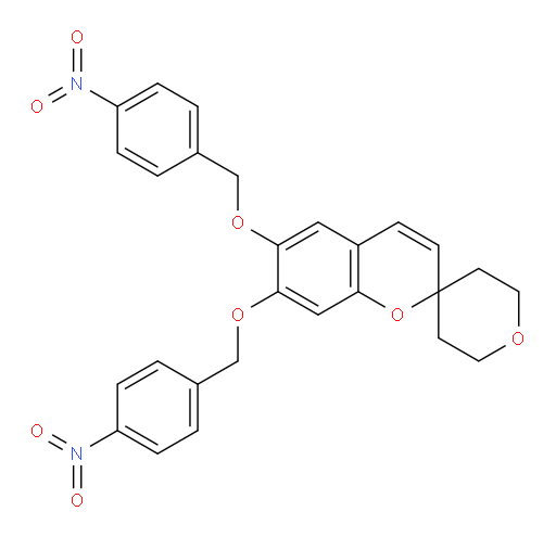 2′,3′,5′,6′-Tetrahydro-6,7-bis[(4-nitrophenyl)methoxy]spiro[2H-1-benzopyran-2,4′-[4H]pyran] (ACI)