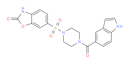 6-[[4-(1H-Indol-5-ylcarbonyl)-1-piperazinyl]sulfonyl]-2(3H)-benzoxazolone (ACI)