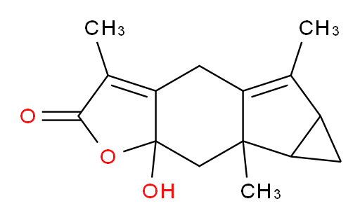 5a,6,6a,6b,7,7a-Hexahydro-7a-hydroxy-3,5,6b-trimethylcycloprop[2,3]indeno[5,6-b]furan-2(4H)-one (ACI)