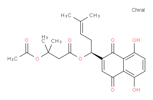 (1S)-1-(1,4-Dihydro-5,8-dihydroxy-1,4-dioxo-2-naphthalenyl)-4-methyl-3-penten-1-yl 3-(acetyloxy)-3-methylbutanoate (ACI)