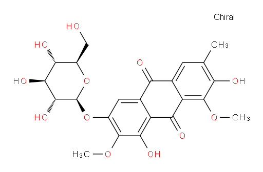3-(β-D-Glucopyranosyloxy)-1,7-dihydroxy-2,8-dimethoxy-6-methyl-9,10-anthracenedione (ACI)