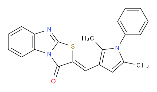 2-[(2,5-Dimethyl-1-phenyl-1H-pyrrol-3-yl)methylene]thiazolo[3,2-a]benzimidazol-3(2H)-one (ACI)
