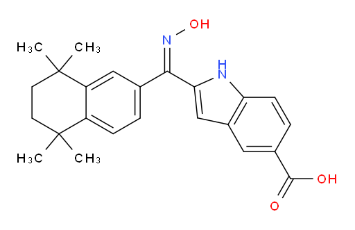2-[(Hydroxyimino)(5,6,7,8-tetrahydro-5,5,8,8-tetramethyl-2-naphthalenyl)methyl]-1H-indole-5-carboxylic acid (ACI)