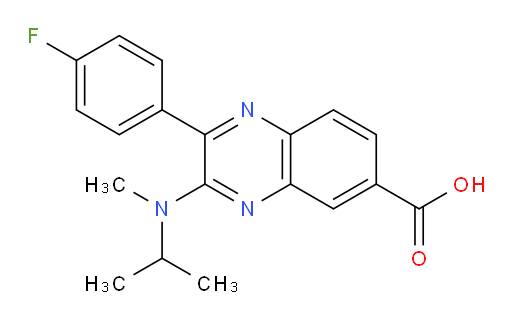2-(4-Fluorophenyl)-3-[methyl(1-methylethyl)amino]-6-quinoxalinecarboxylic acid (ACI)
