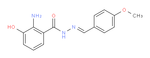 Benzoic acid, 2-amino-3-hydroxy-, 2-[(4-methoxyphenyl)methylene]hydrazide (ACI)