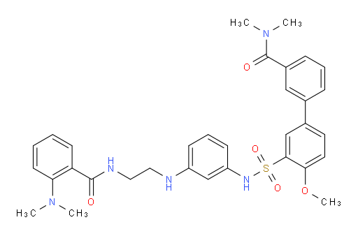 3′-[[[3-[[2-[[2-(Dimethylamino)benzoyl]amino]ethyl]amino]phenyl]amino]sulfonyl]-4′-methoxy-N,N-dimethyl[1,1′-biphenyl]-3-carboxamide (ACI)