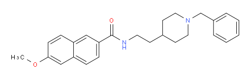 2-Naphthalenecarboxamide, 6-methoxy-N-[2-[1-(phenylmethyl)-4-piperidinyl]ethyl]- (ACI)
