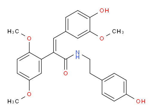 α-[(4-Hydroxy-3-methoxyphenyl)methylene]-N-[2-(4-hydroxyphenyl)ethyl]-2,5-dimethoxybenzeneacetamide (ACI)