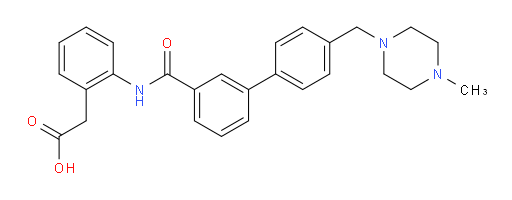 2-[[[4′-[(4-Methyl-1-piperazinyl)methyl][1,1′-biphenyl]-3-yl]carbonyl]amino]benzeneacetic acid (ACI)