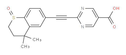 2-[2-(3,4-Dihydro-4,4-dimethyl-1-oxido-2H-1-benzothiopyran-6-yl)ethynyl]-5-pyrimidinecarboxylic acid (ACI)
