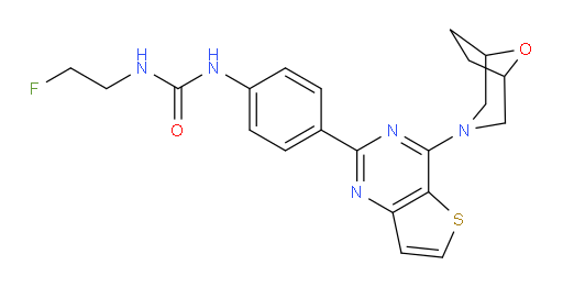 N-(2-Fluoroethyl)-N′-[4-[4-(8-oxa-3-azabicyclo[3.2.1]oct-3-yl)thieno[3,2-d]pyrimidin-2-yl]phenyl]urea (ACI)