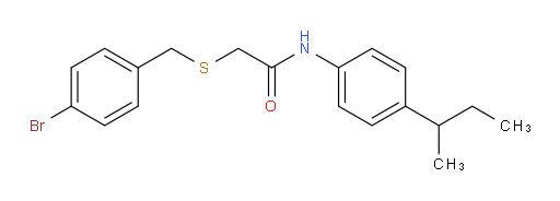 2-[[(4-Bromophenyl)methyl]thio]-N-[4-(1-methylpropyl)phenyl]acetamide (ACI)