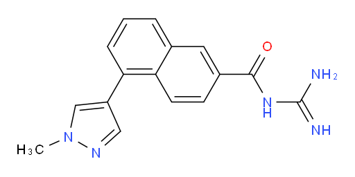 N-(Aminoiminomethyl)-5-(1-methyl-1H-pyrazol-4-yl)-2-naphthalenecarboxamide (ACI)