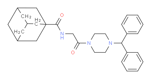 N-[2-[4-(Diphenylmethyl)-1-piperazinyl]-2-oxoethyl]tricyclo[3.3.1.13,7]decane-1-carboxamide (ACI)