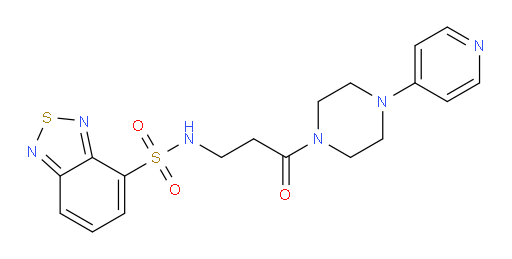 N-[3-Oxo-3-[4-(4-pyridinyl)-1-piperazinyl]propyl]-2,1,3-benzothiadiazole-4-sulfonamide (ACI)