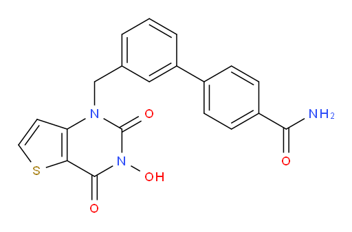3′-[(3,4-Dihydro-3-hydroxy-2,4-dioxothieno[3,2-d]pyrimidin-1(2H)-yl)methyl][1,1′-biphenyl]-4-carboxamide (ACI)