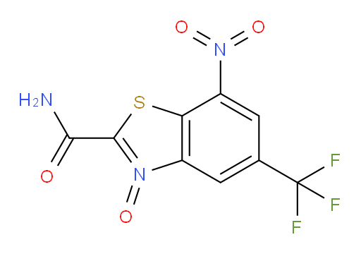 2-Benzothiazolecarboxamide, 7-nitro-5-(trifluoromethyl)-, 3-oxide (9CI, ACI)