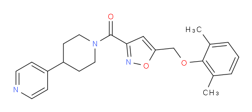 [5-[(2,6-Dimethylphenoxy)methyl]-3-isoxazolyl][4-(4-pyridinyl)-1-piperidinyl]methanone (ACI)