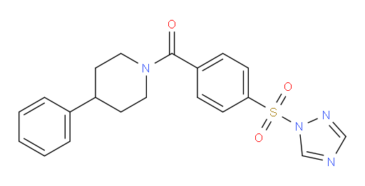 (4-Phenyl-1-piperidinyl)[4-(1H-1,2,4-triazol-1-ylsulfonyl)phenyl]methanone (ACI)