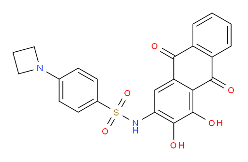 4-(1-Azetidinyl)-N-(9,10-dihydro-3,4-dihydroxy-9,10-dioxo-2-anthracenyl)benzenesulfonamide (ACI)