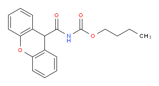 Butyl N-(9H-xanthen-9-ylcarbonyl)carbamate (ACI)