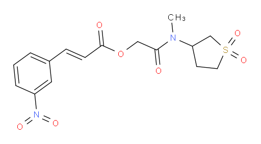 2-[Methyl(tetrahydro-1,1-dioxido-3-thienyl)amino]-2-oxoethyl 3-(3-nitrophenyl)-2-propenoate (ACI)