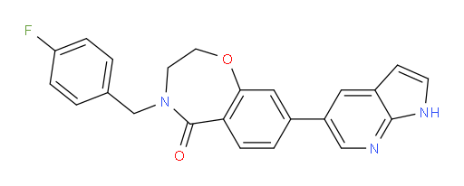 4-[(4-Fluorophenyl)methyl]-3,4-dihydro-8-(1H-pyrrolo[2,3-b]pyridin-5-yl)-1,4-benzoxazepin-5(2H)-one (ACI)