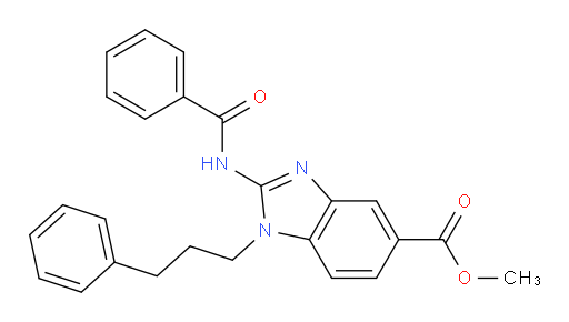 Methyl 2-(benzoylamino)-1-(3-phenylpropyl)-1H-benzimidazole-5-carboxylate (ACI)